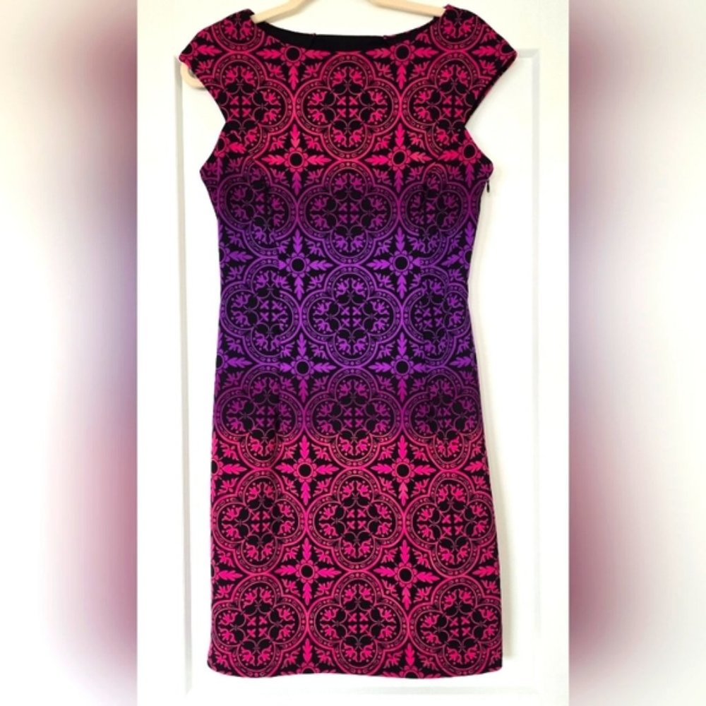 Maggy London Sheath Dress Cut Out Back Size 6